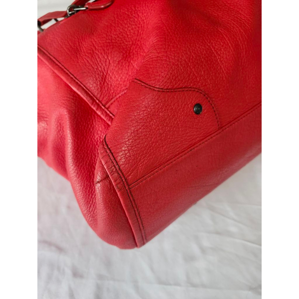Coach Red Leather Tote Bag - Picture 7 of 12